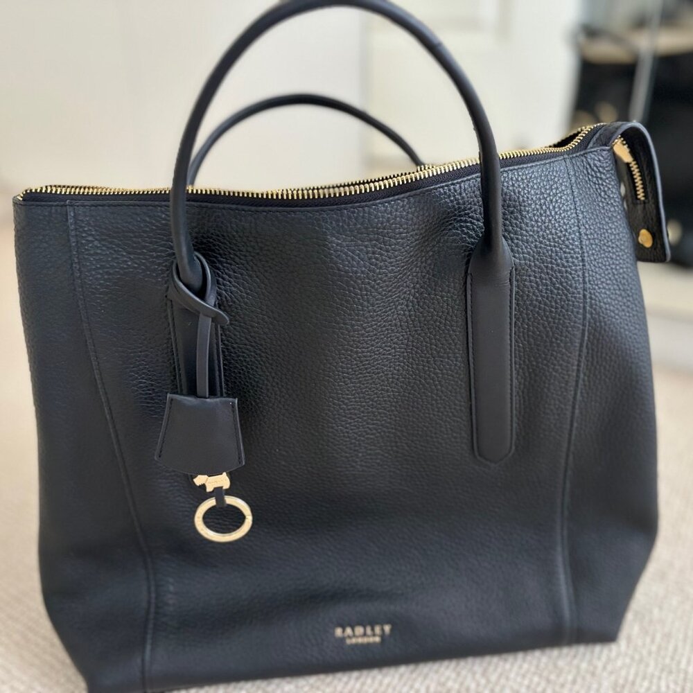 Radley London Black Leather Baylis Road Backpack Convertible to Tote & Crossbody